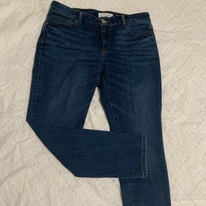 Loft size 8 curvy skinny crop jeans